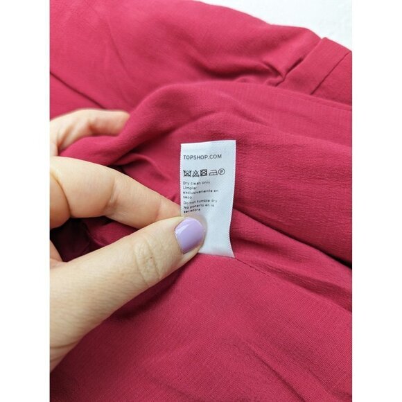 TopShop NWT Womens Stretch Blazer Jacket Size 4 3/4 Sleeve Pink Barbiecore - Picture 6 of 9